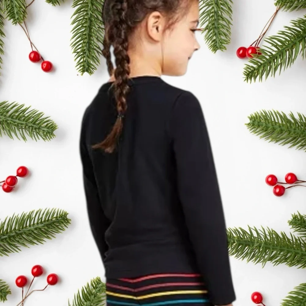 Epic Threads Black Long Sleeve with Sequin Tree Design